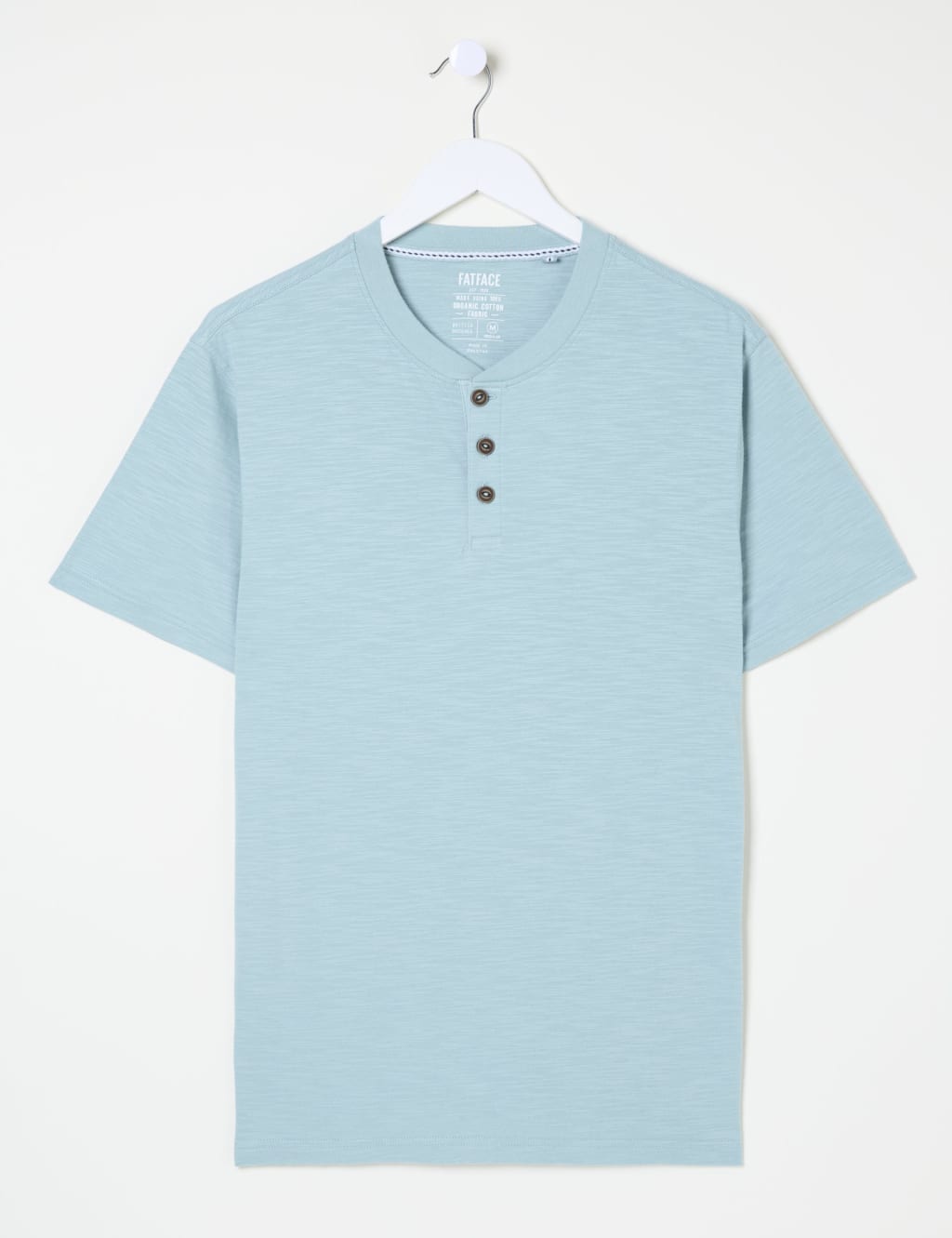 Pure Cotton Crew Neck Henley T-Shirt 2 of 5