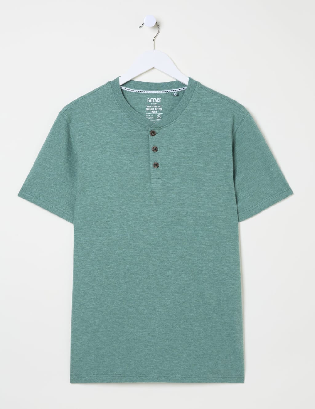 Pure Cotton Crew Neck Henley T-Shirt 2 of 6