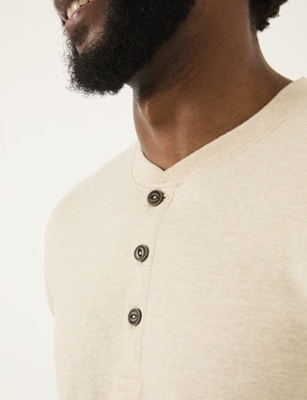 Pure Cotton Henley Top 4 of 5