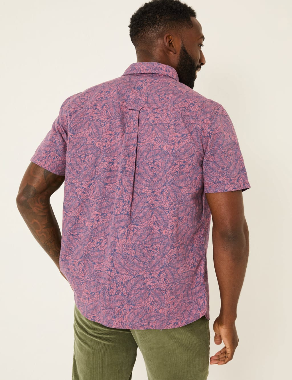 Pure Cotton Leaf Print Shirt 3 of 5