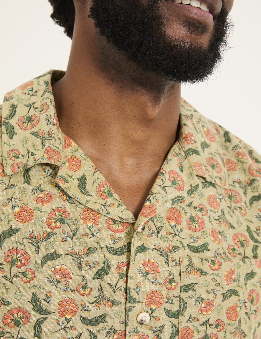 Pure Cotton Floral Shirt 4 of 5