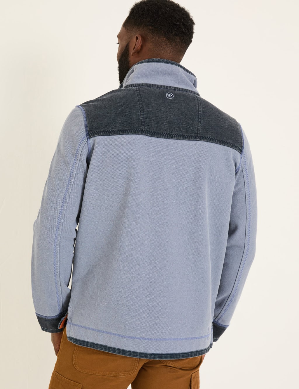 Pure Cotton Striped Half-Zip Sweatshirt 4 of 5