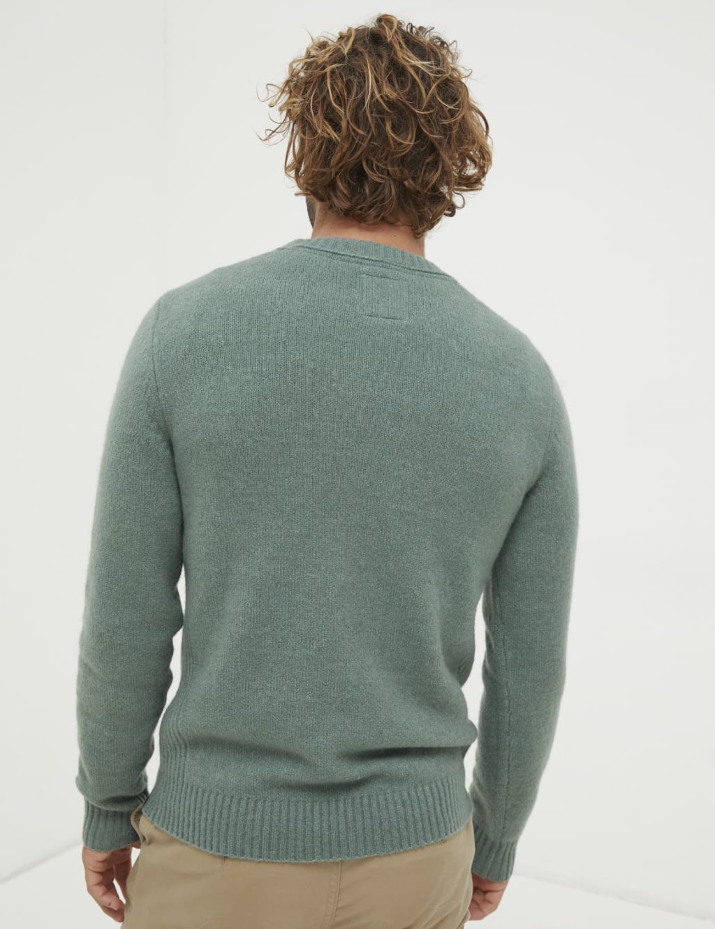 Wool Blend Ribbed Crew Neck Jumper 3 of 5