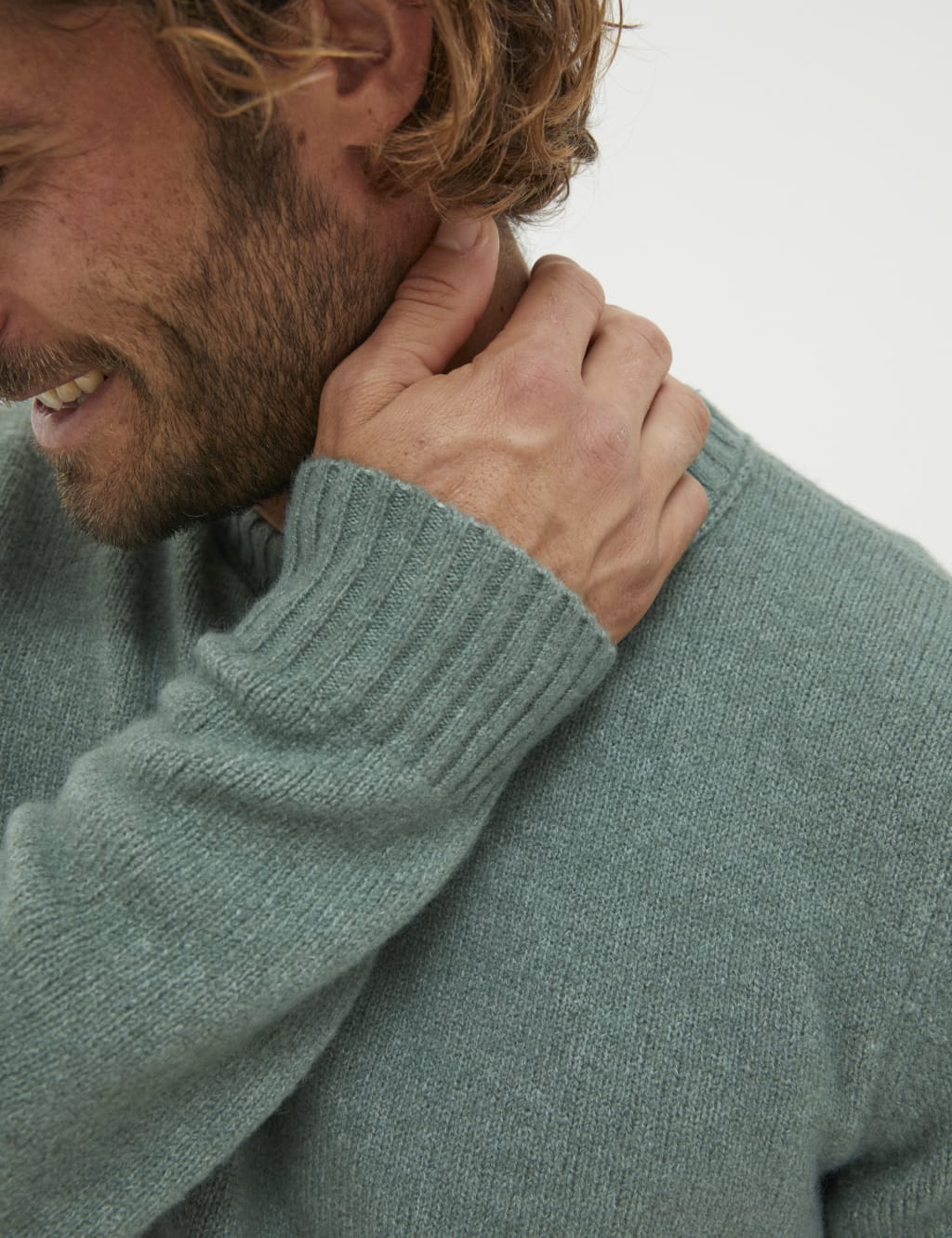 Wool Blend Ribbed Crew Neck Jumper 5 of 5