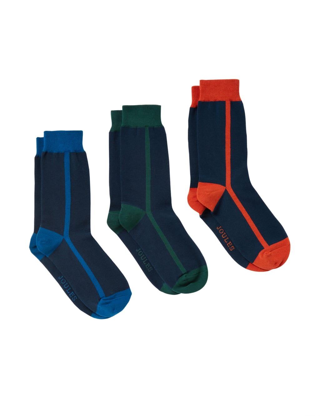 3pk Striped Cotton Rich Socks 1 of 2