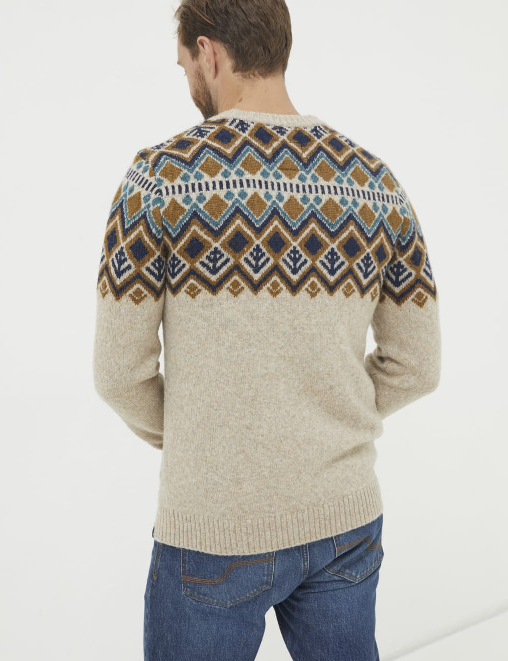 Fair Isle Crew Neck Jumper FatFace M S