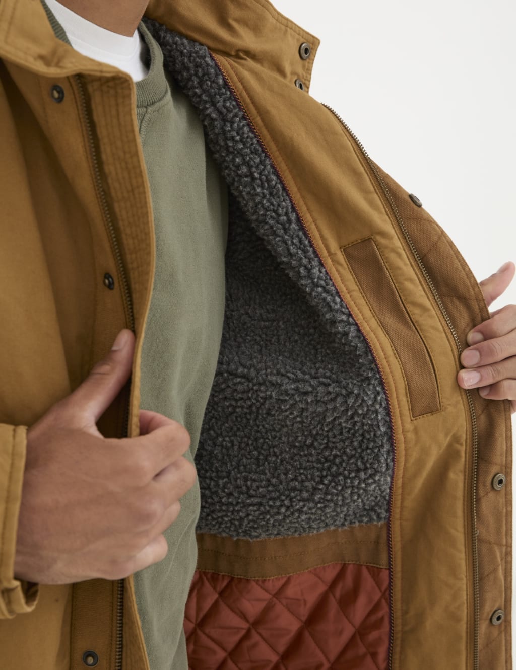 Padded cotton parka clearance