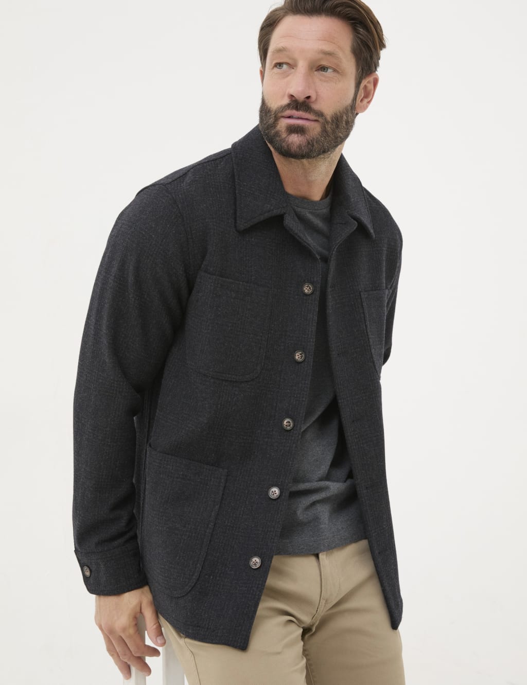M&s mens wool coats online