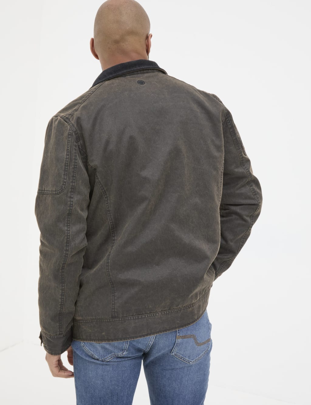 M&s collection washed cotton blend biker jacket 2025