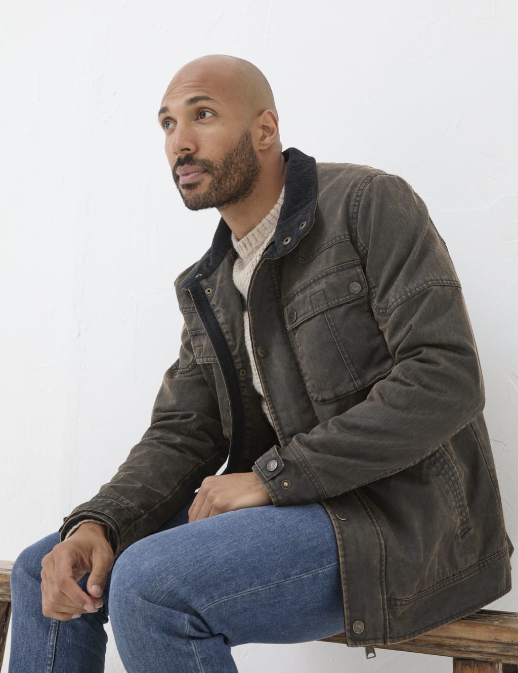 Cotton biker jacket on sale