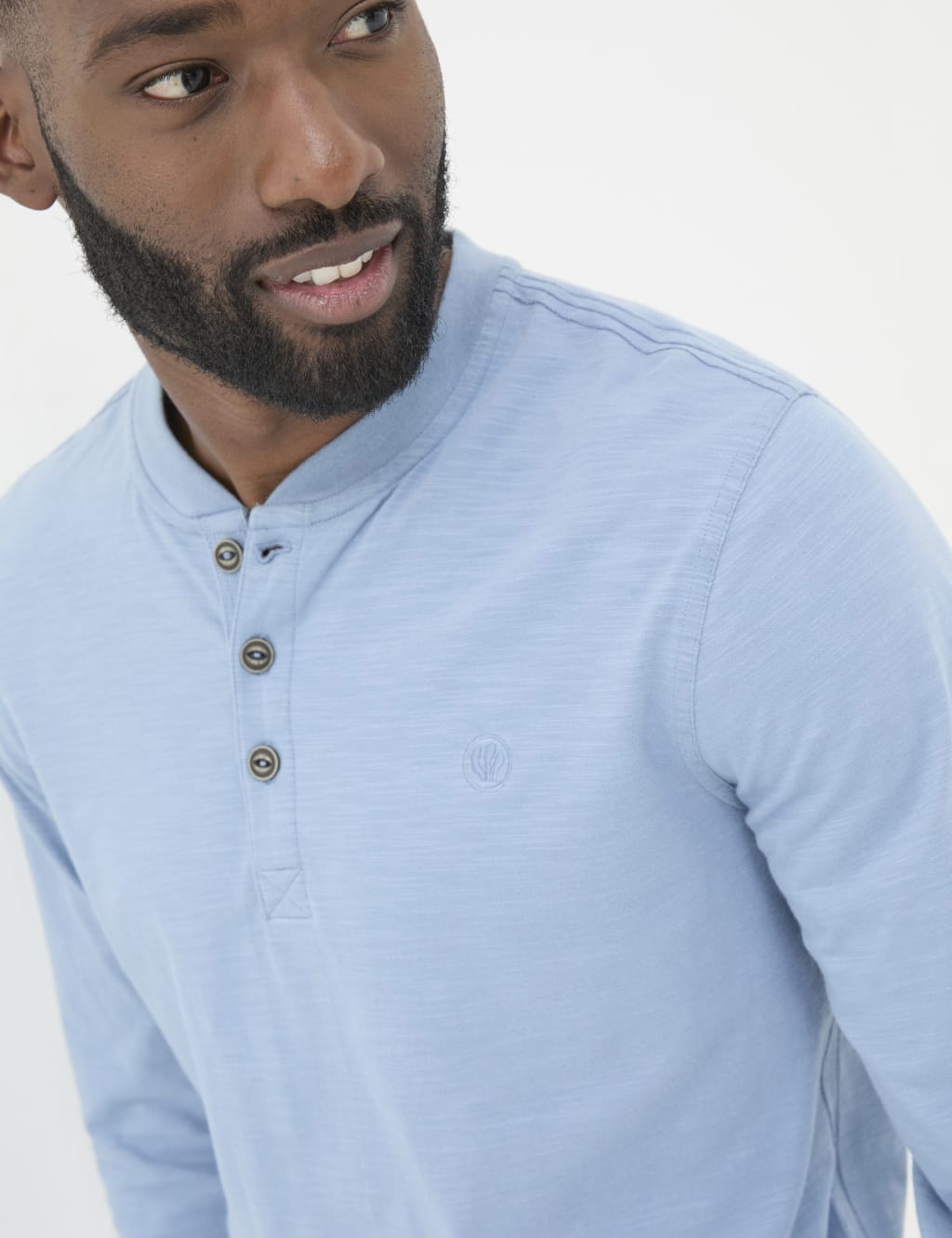 Pure Cotton Henley Long Sleeve Top 5 of 5