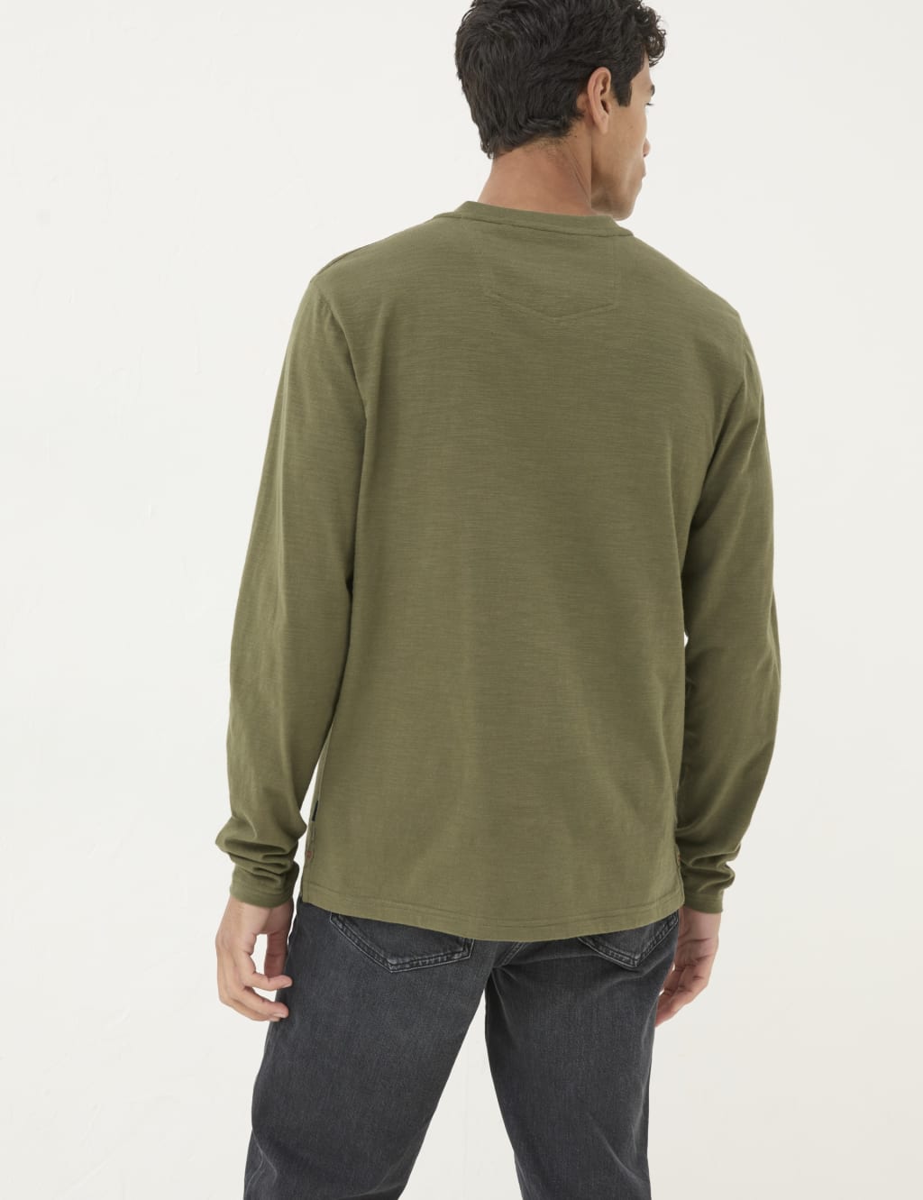 Pure Cotton Henley Long Sleeve Top 3 of 4