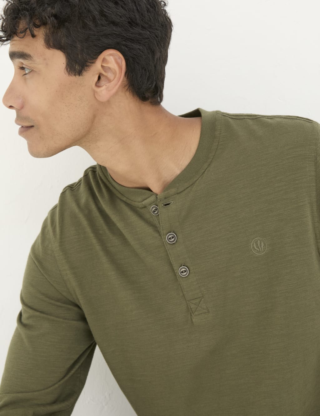 Pure Cotton Henley Long Sleeve Top 4 of 4