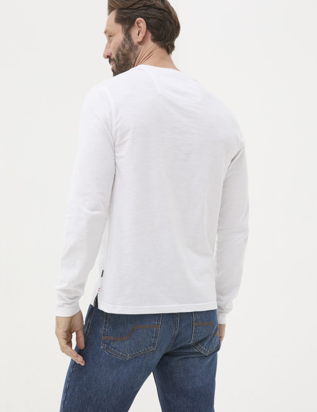 Pure Cotton Henley Long Sleeve Top 3 of 4