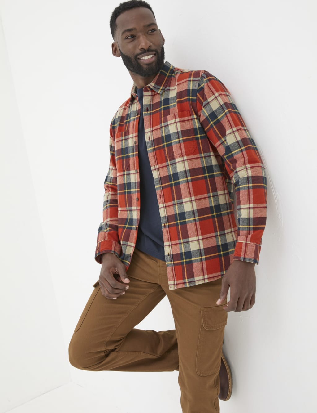 Smart casual checkered shirt best sale