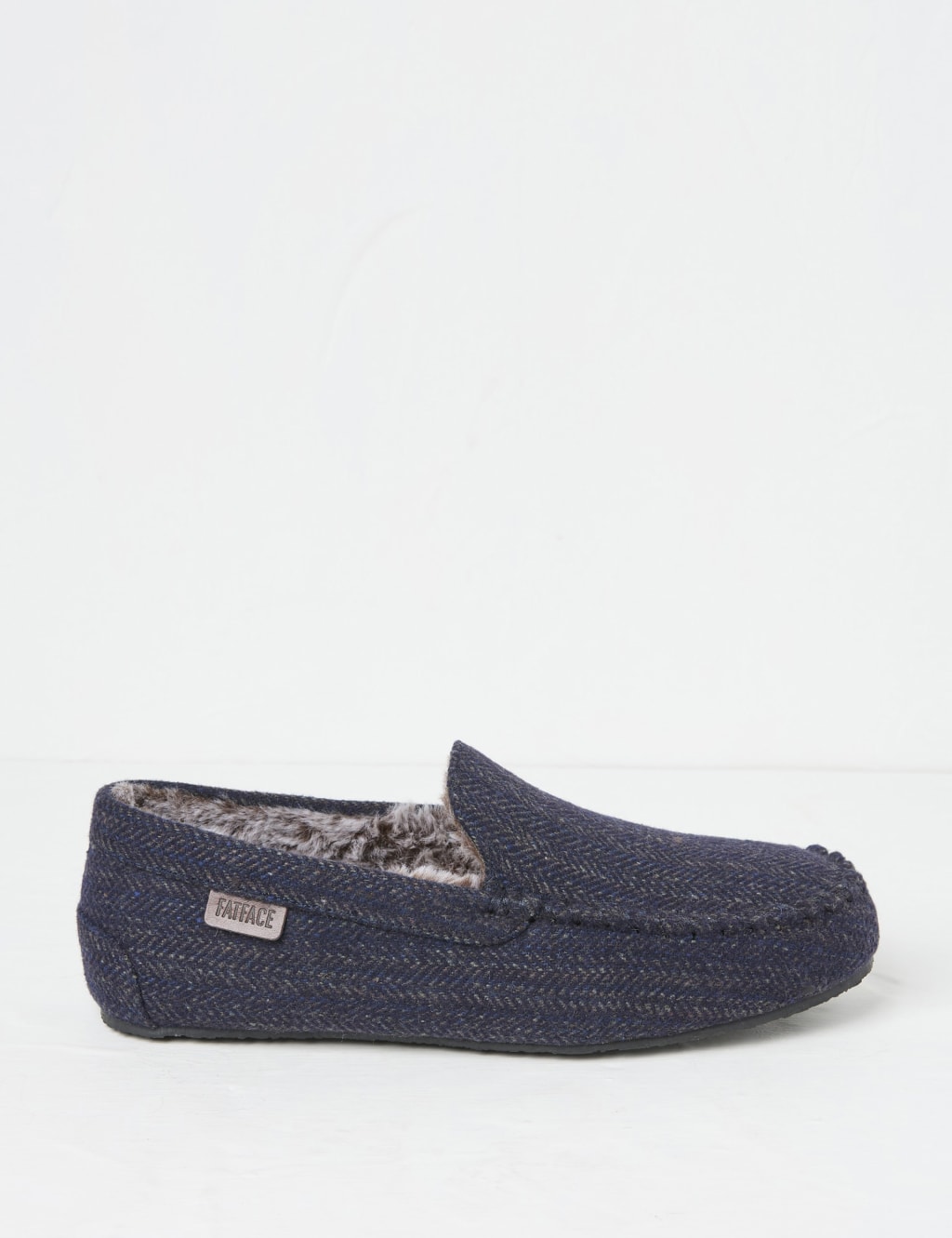 Herringbone Moccasin Slippers FatFace M S
