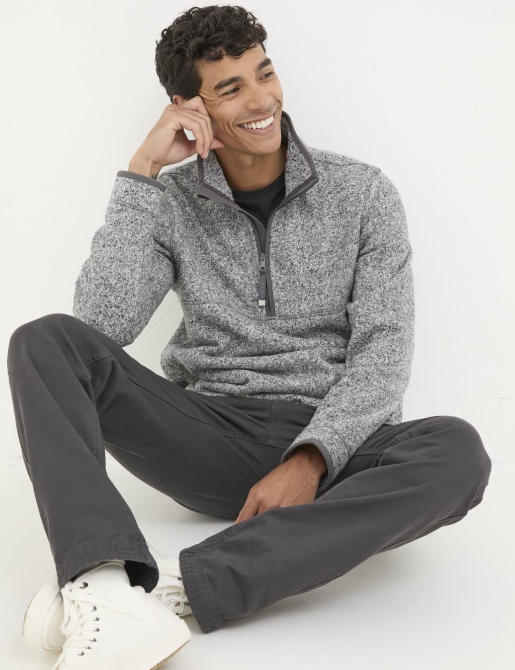 Funnel Neck Half Zip Sweatshirt 6 of 6
