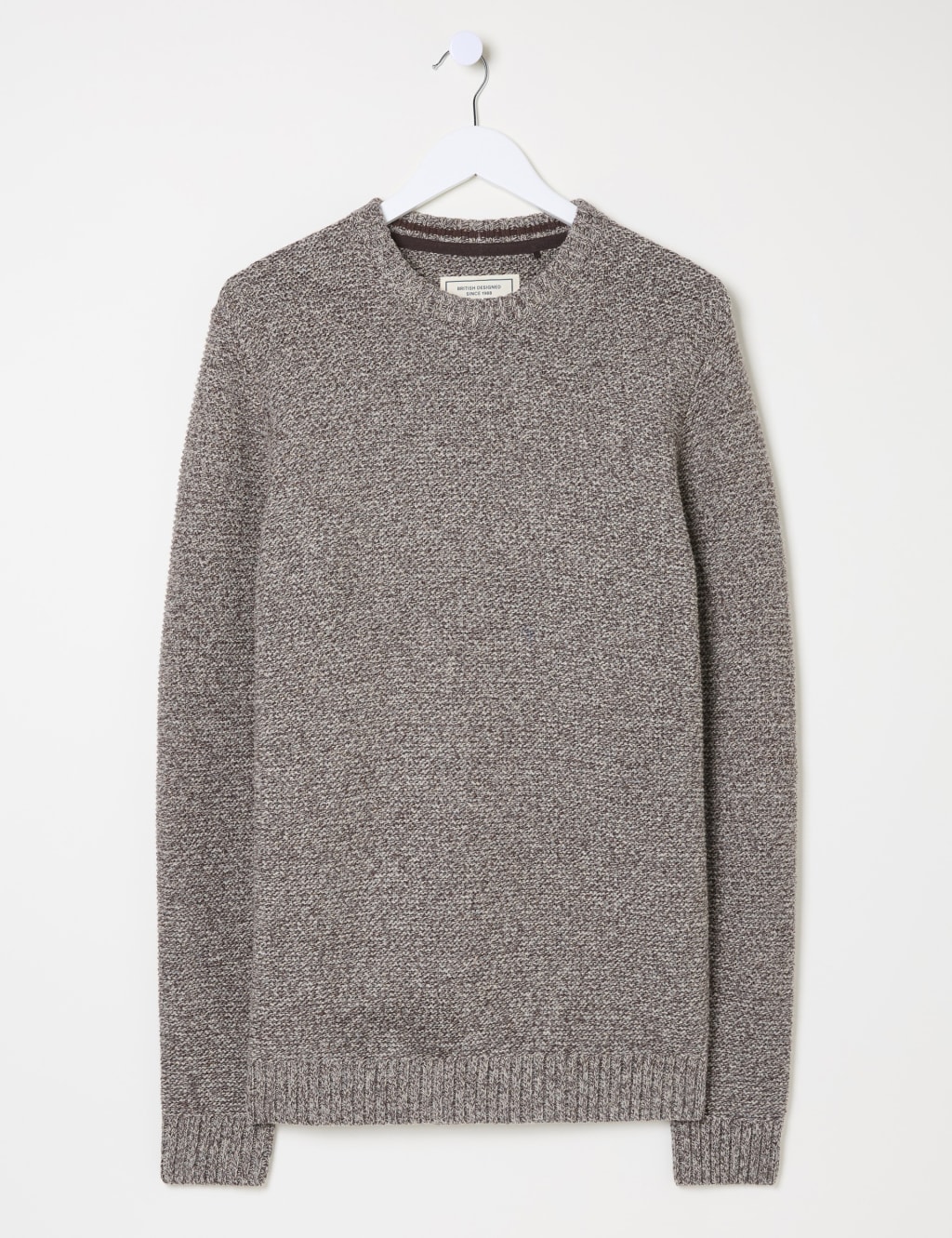 Cotton Rich Crew Neck Jumper with Wool 2 of 4