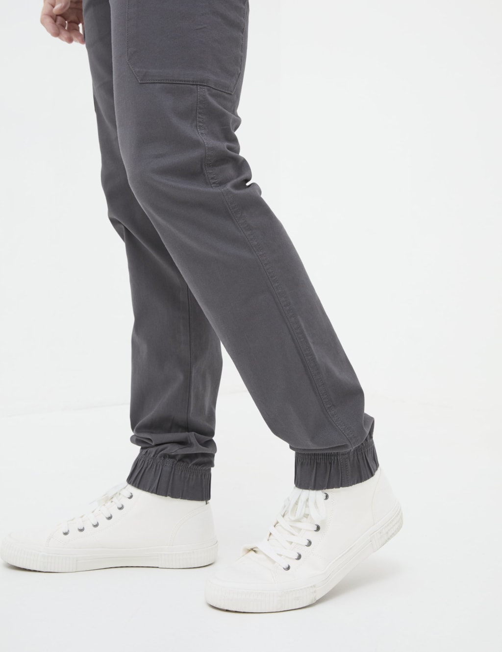 Tapered Fit Pure Cotton Cuffed Cargo Trousers 5 of 6