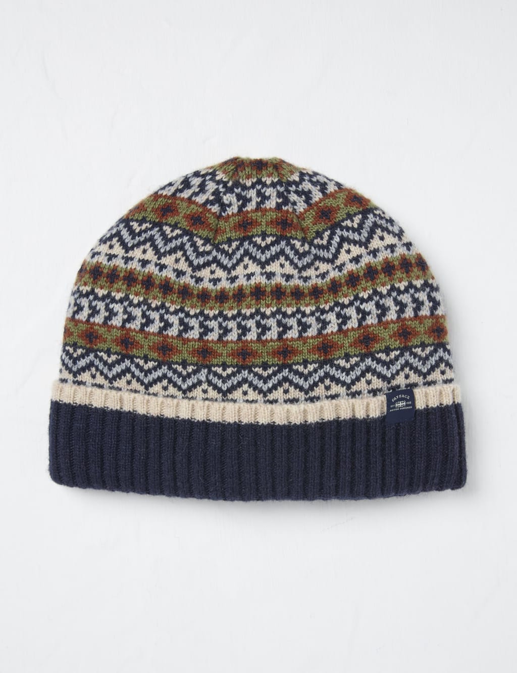 Wool Blend Patterned Beanie Hat FatFace M S