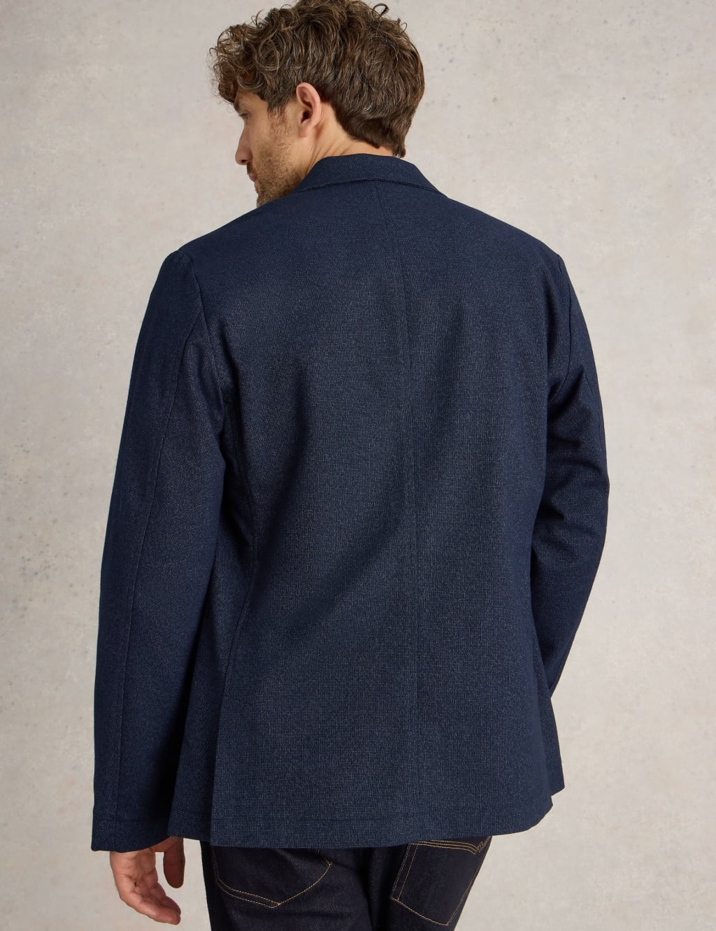 Cotton blend blazer sales