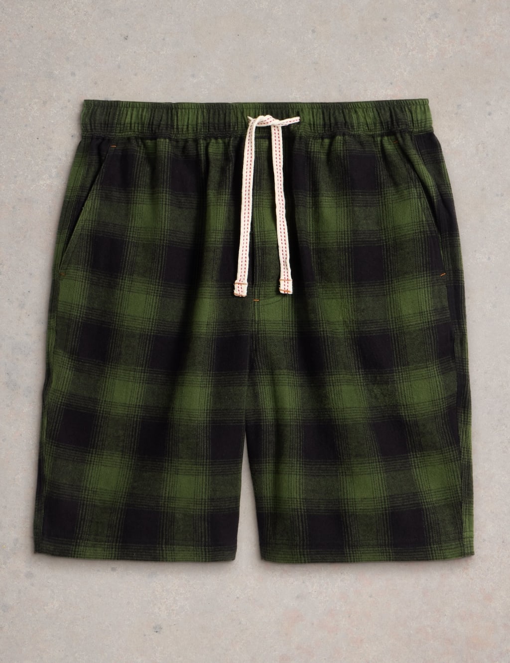 Pure Cotton Checked Pyjama Shorts White Stuff M S