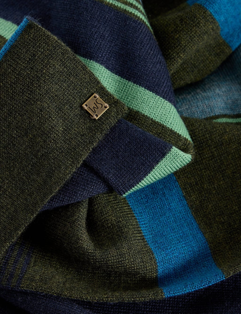 Pure Merino Wool Striped Scarf 3 of 3