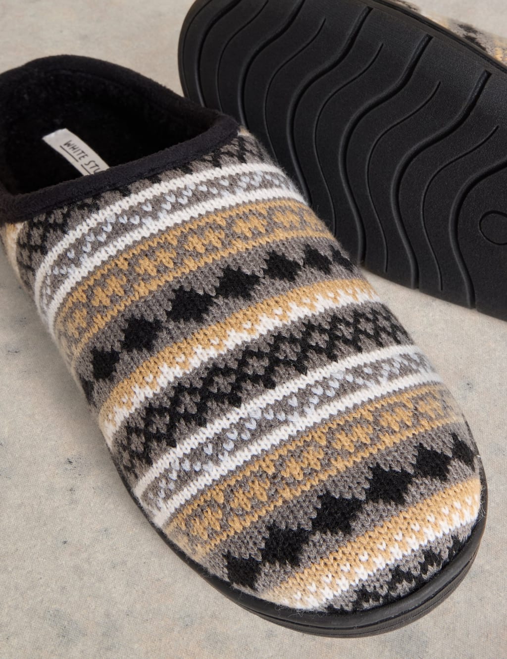 Mens fur lined mule slippers store