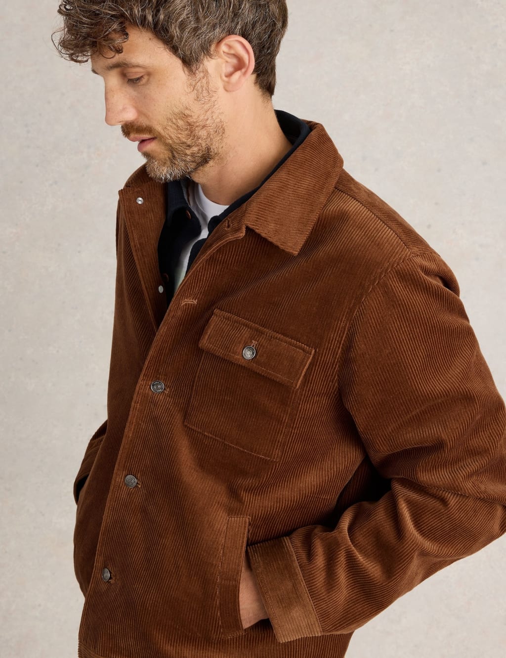 Marks and spencer mens corduroy jacket deals