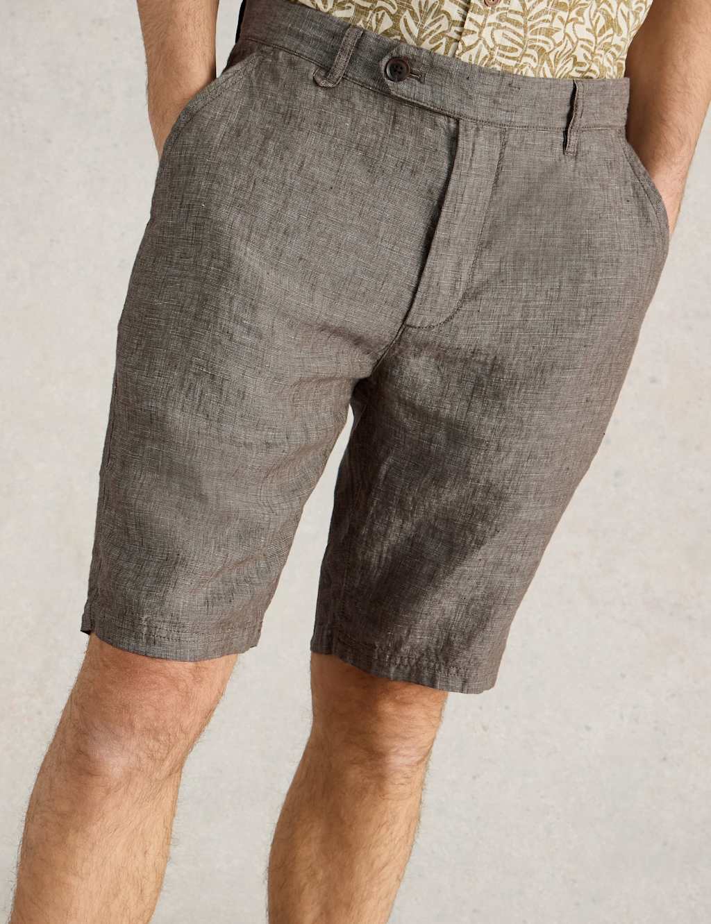 Regular Fit Pure Linen Chino Shorts 3 of 6