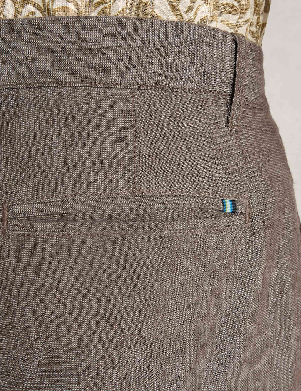 Regular Fit Pure Linen Chino Shorts 5 of 6