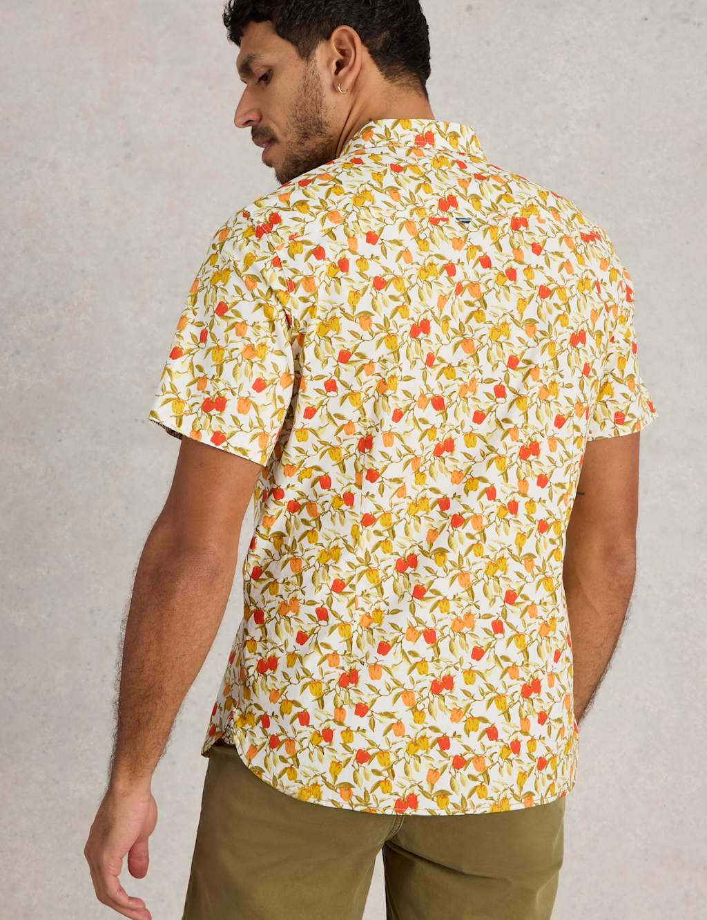 Slim Fit Cotton Rich Print Short Sleeve Shirt 4 of 6