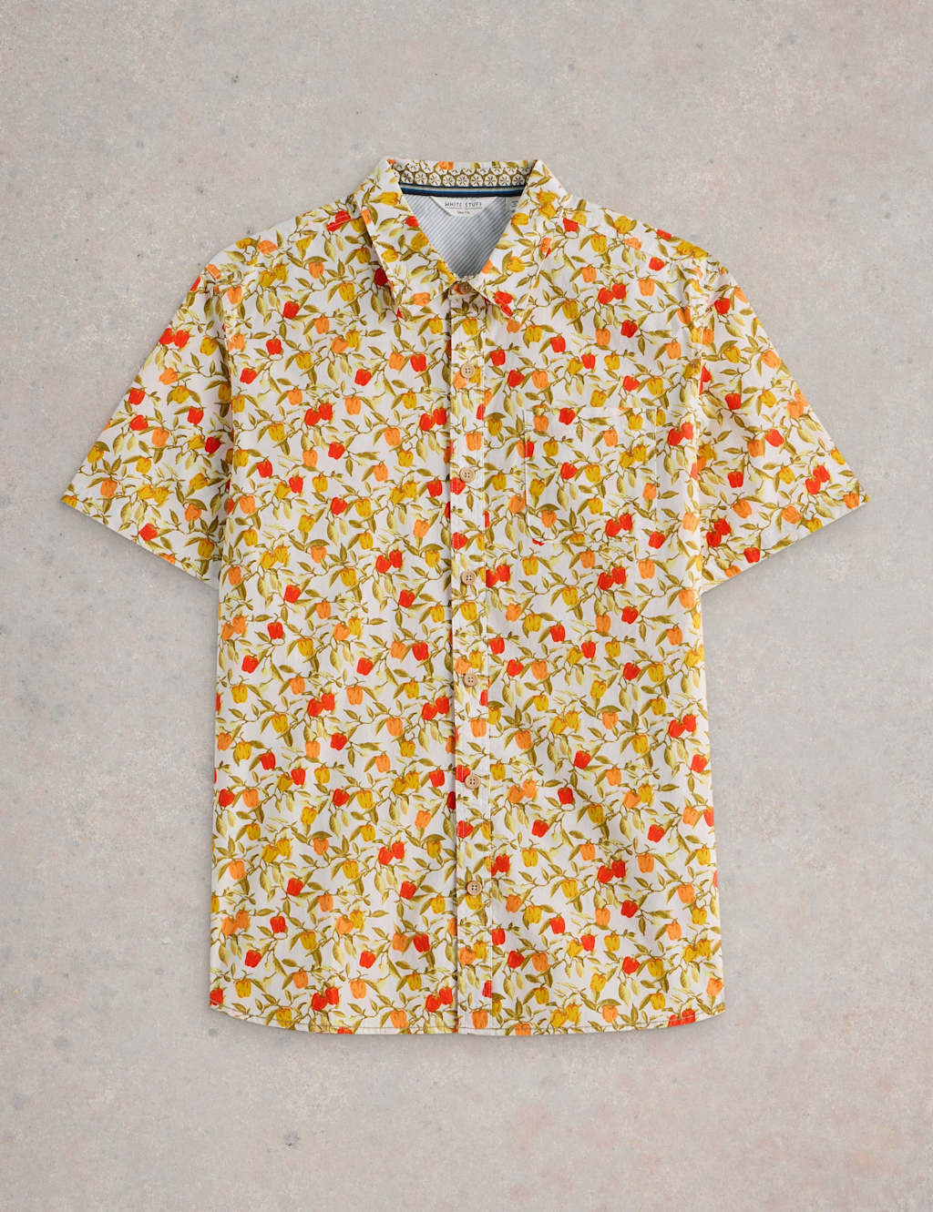Slim Fit Cotton Rich Print Short Sleeve Shirt 2 of 6