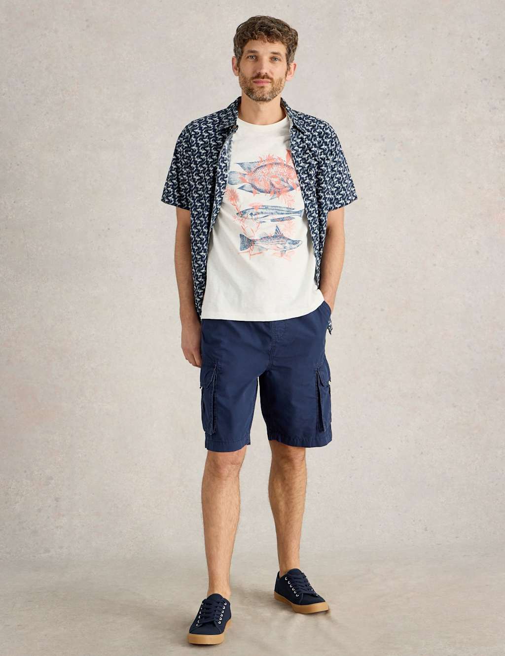 Pure Cotton Fish Graphic T-Shirt 2 of 4