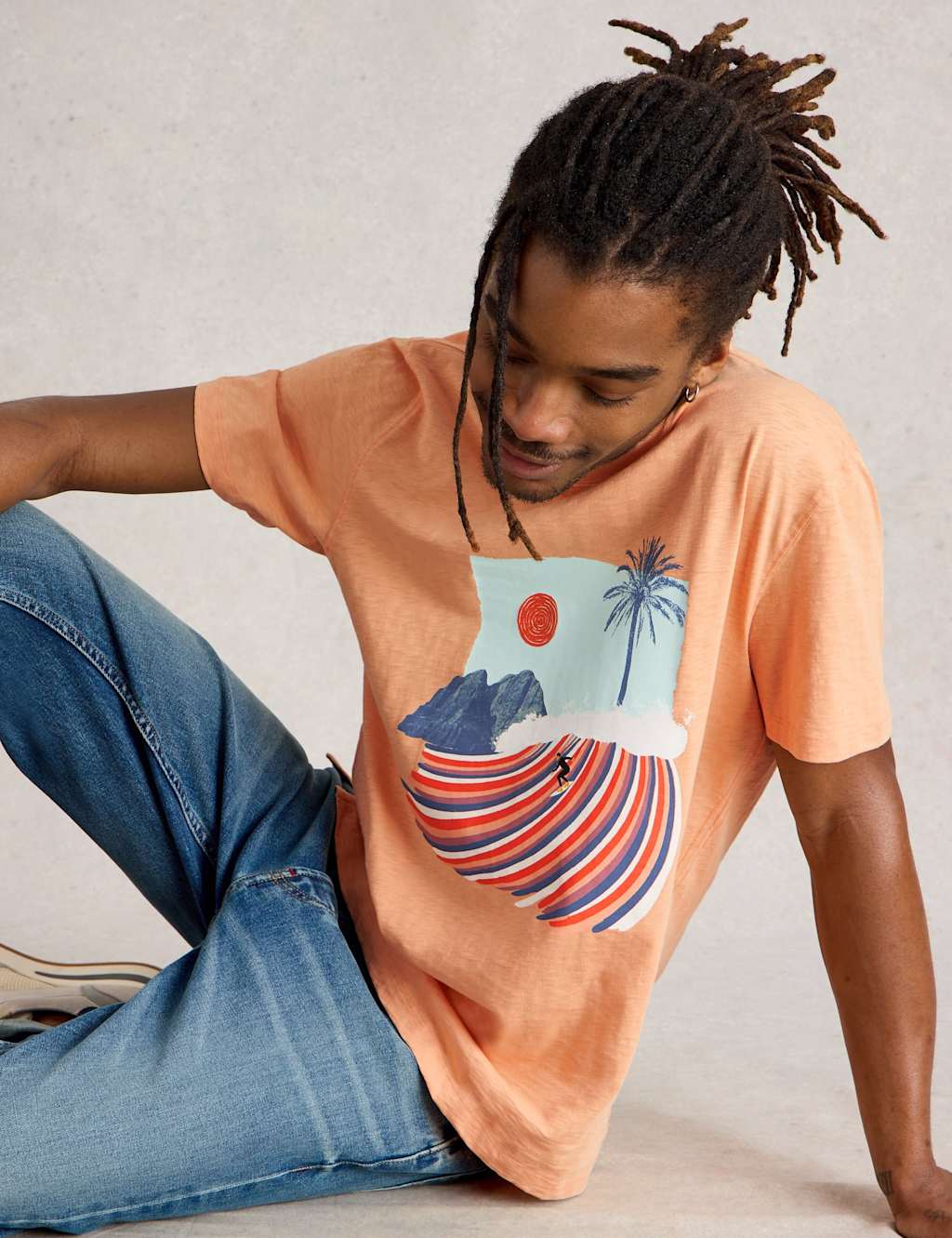 Pure Cotton Rainbow Surf Graphic T-Shirt 5 of 6