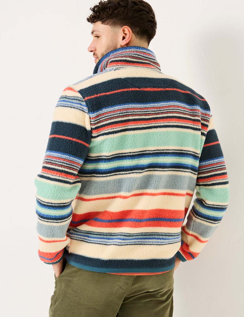 Fleece Striped Half Zip Jacket 3 of 5