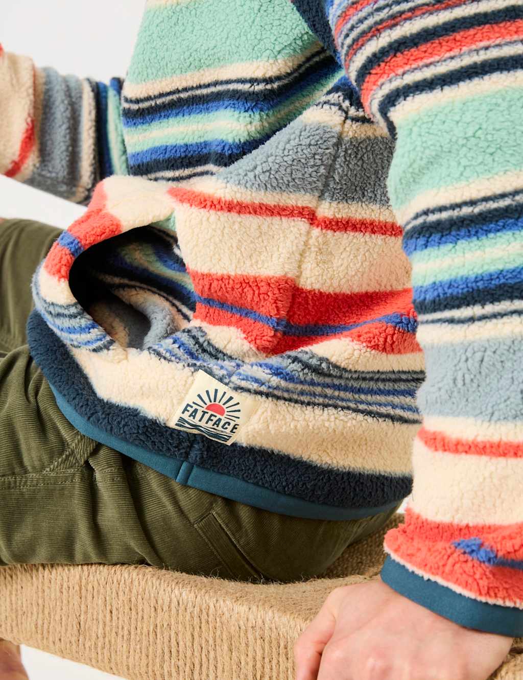Fleece Striped Half Zip Jacket 5 of 5