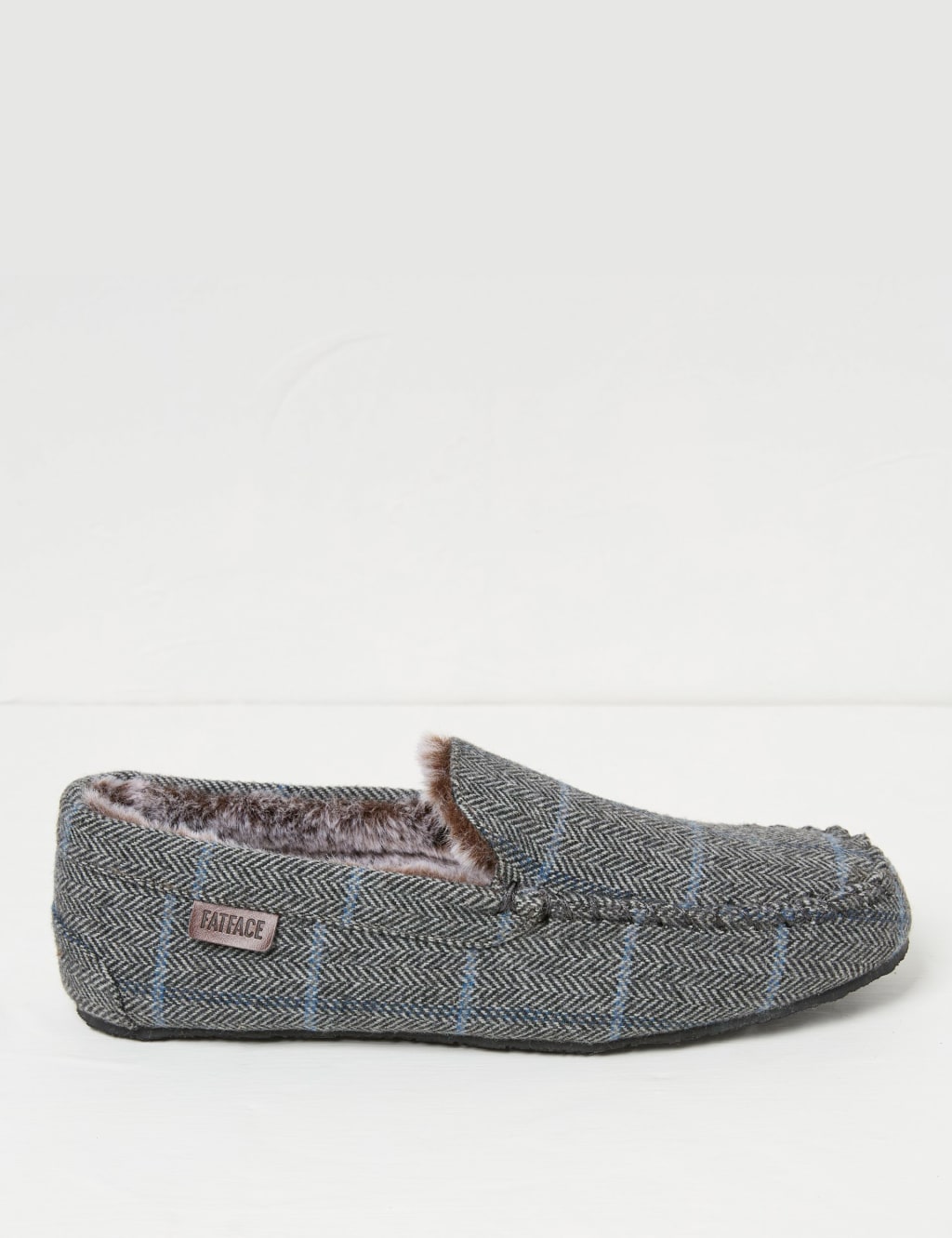 Checked Moccasin Slippers FatFace M S