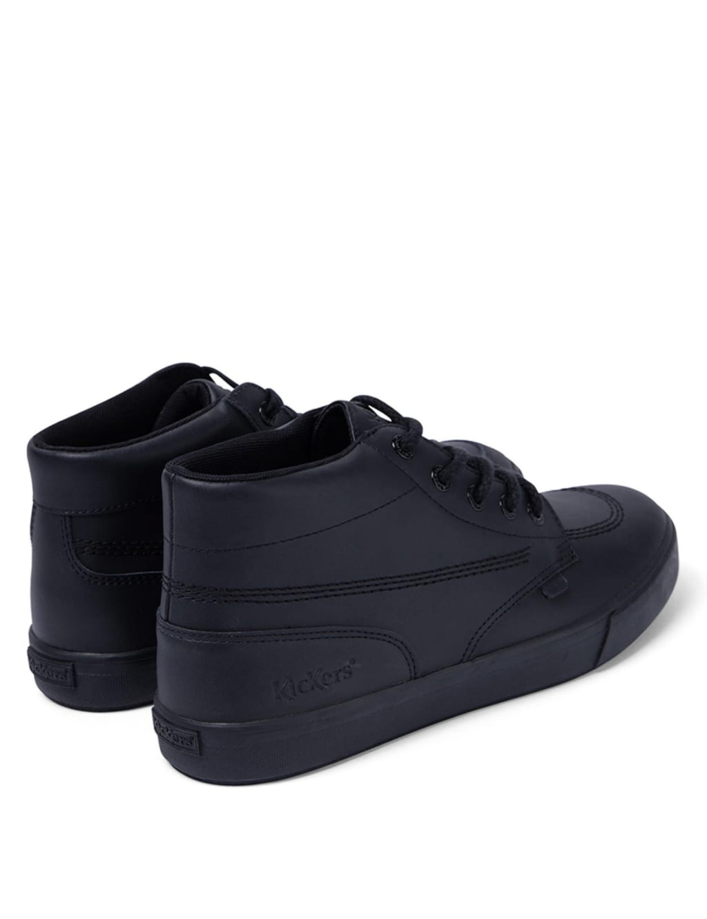 Leather Lace Up High Top Shoes