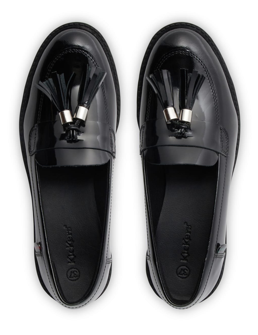 Leather Patent Tassel Loafers