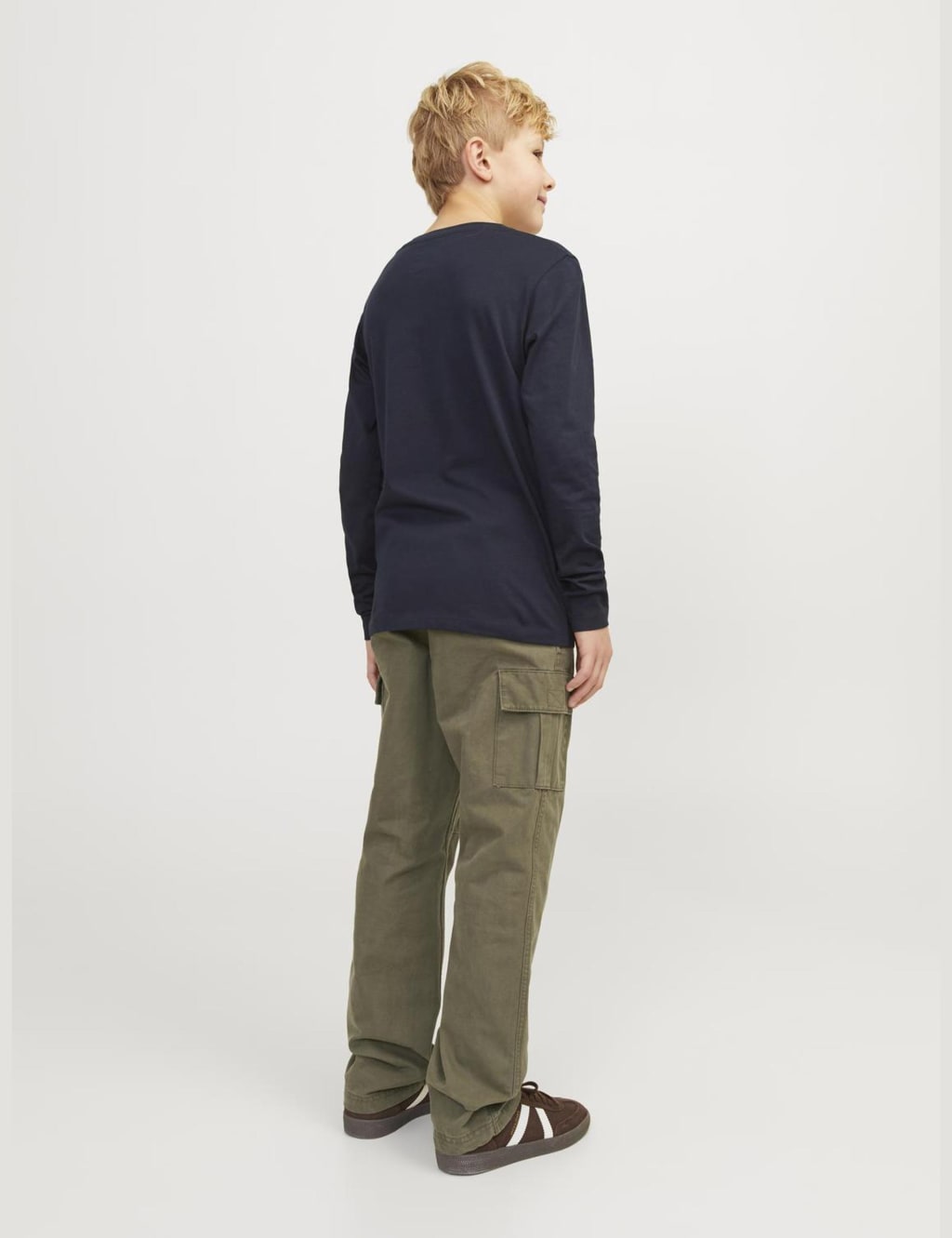 Pure Cotton Cargo Trousers (8-16 Yrs) 4 of 7