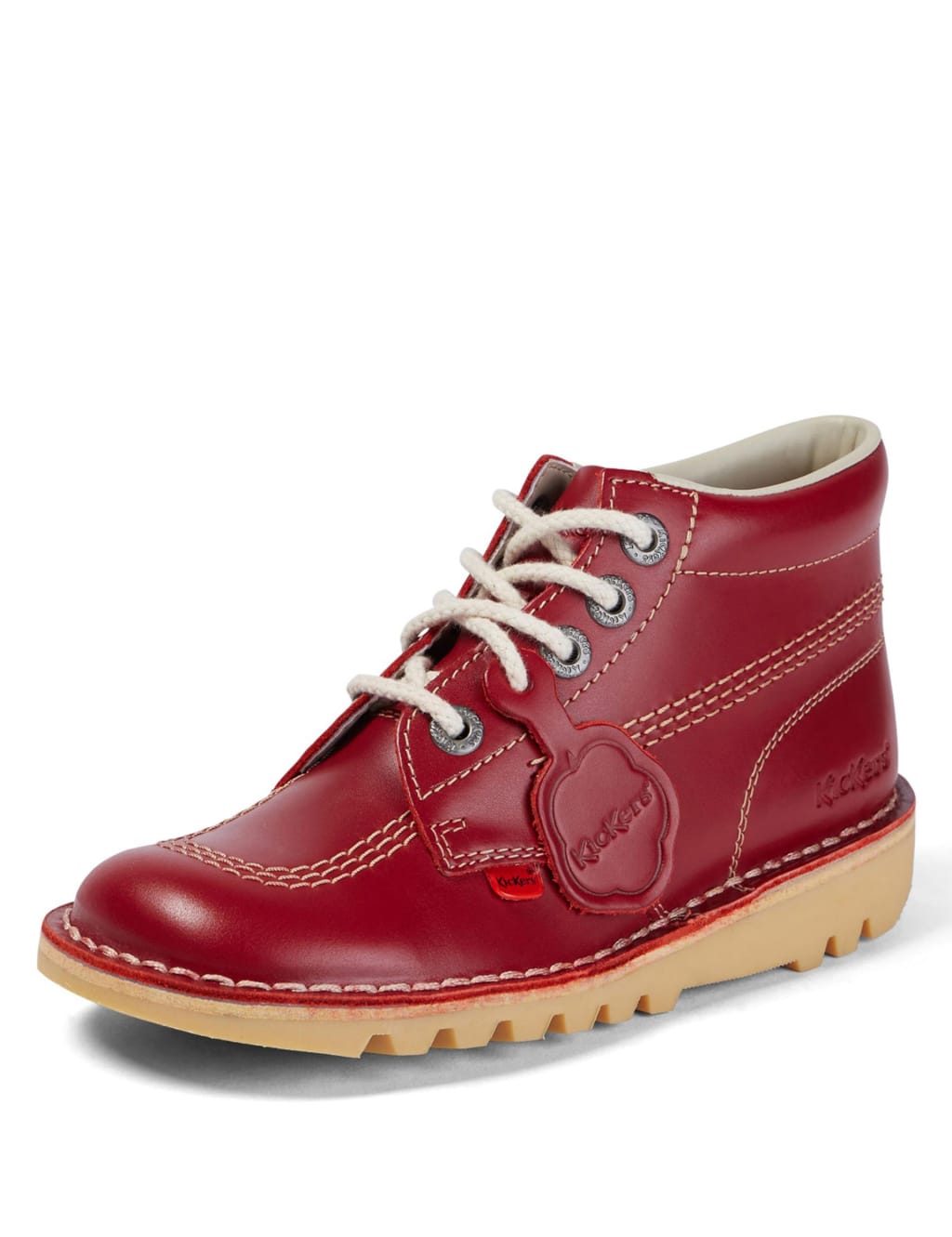 Leather Chunky Lace Up Ankle Boots 4 of 5