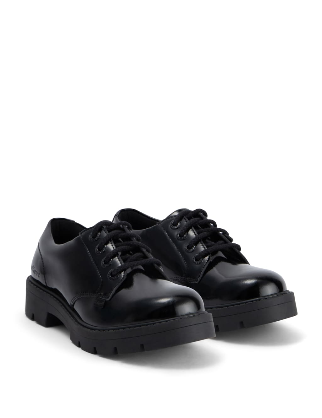 Black lace up court shoes hot sale