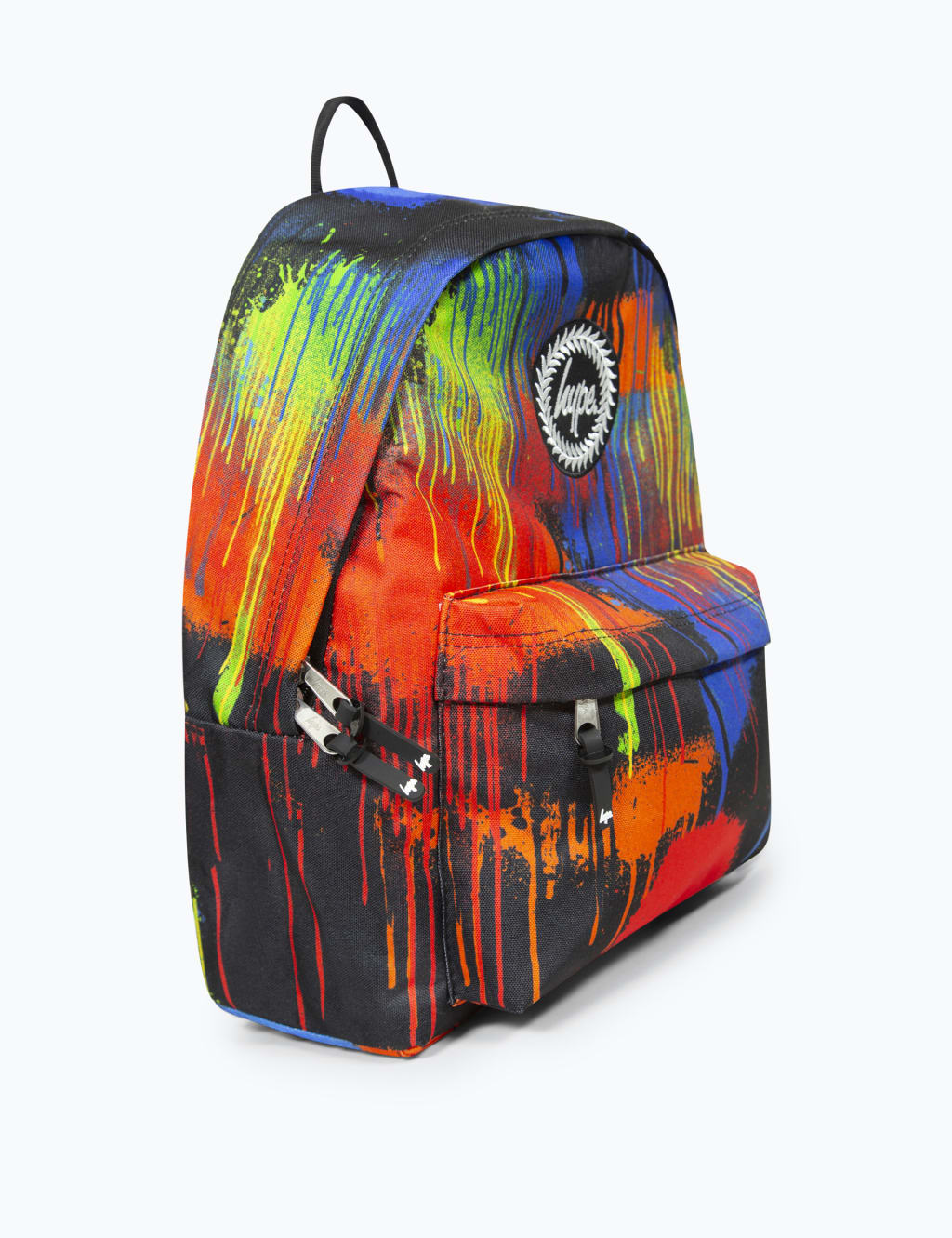 Hype spray paint backpack top