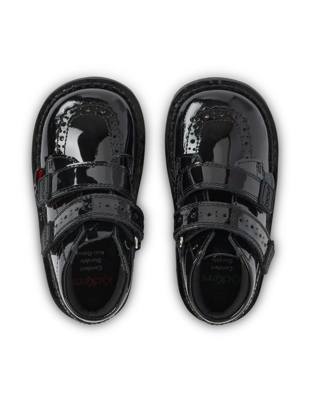 Kids' Patent Riptape High Top Brogues (7 Small - 12 Small) 4 of 6