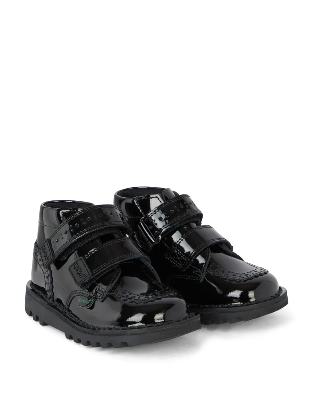 Kids' Patent Riptape High Top Brogues (7 Small - 12 Small) 2 of 6