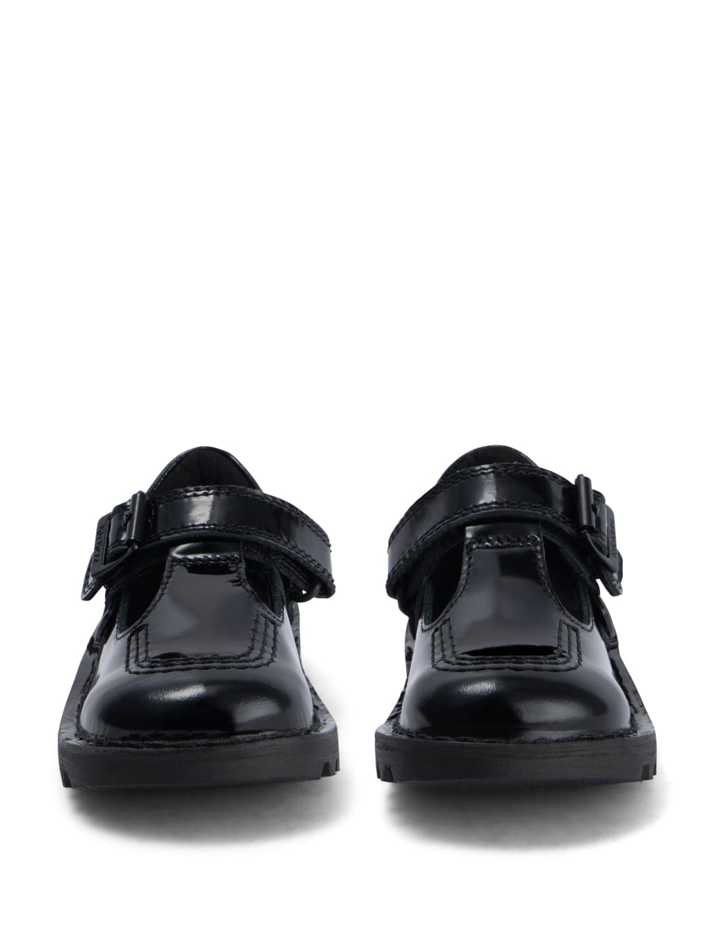 Kids' Patent Riptape T-Bar School Shoes (7 Small - 12 Small) 4 of 6