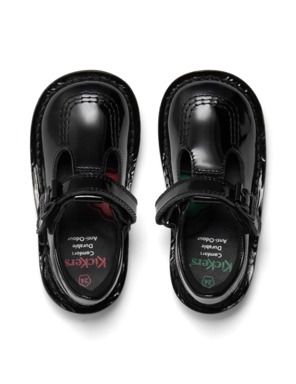 Kids' Patent Riptape T-Bar School Shoes (7 Small - 12 Small) 5 of 6