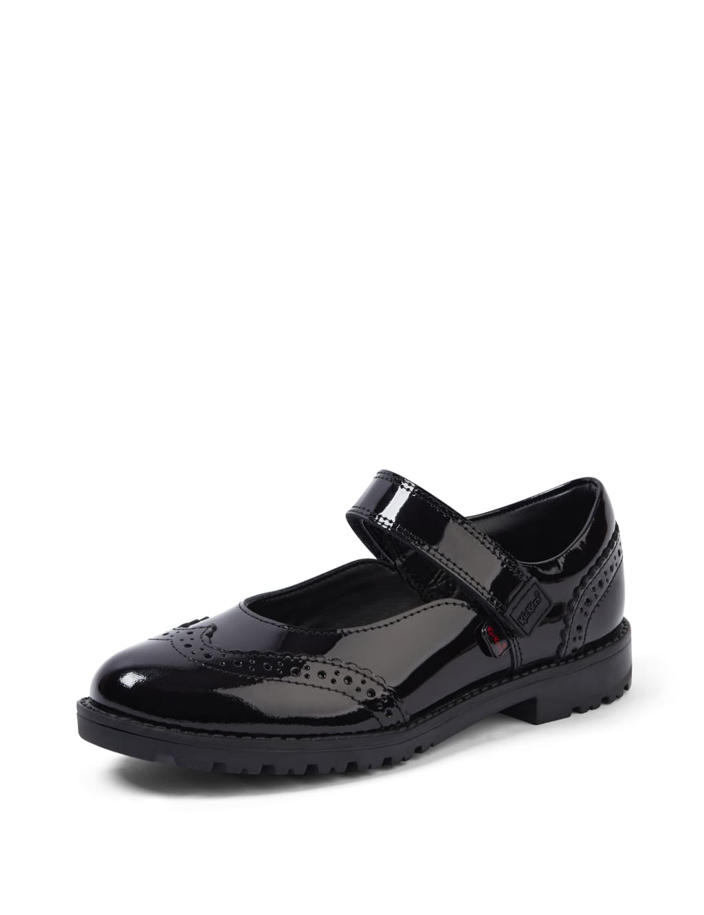 Kids' Patent Riptape School Brogues (12½ Small - 2½ Large) 3 of 6