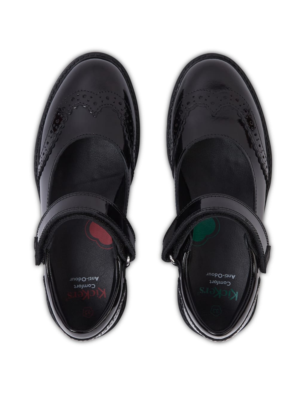 Kids' Patent Riptape School Brogues (12½ Small - 2½ Large) 5 of 6